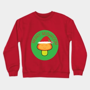 Kawaii Christmas Mushroom Design Crewneck Sweatshirt